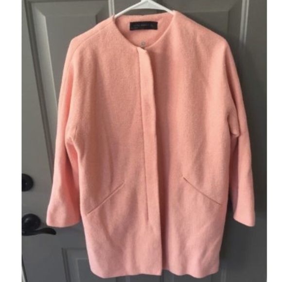 Zara Jackets & Coats Zara Woman Swing Coat Peach Medium Poshmark
